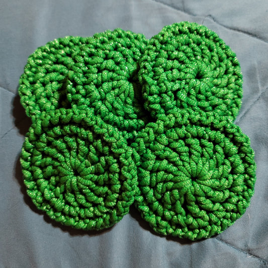 Green Round Dish Scrubbies
