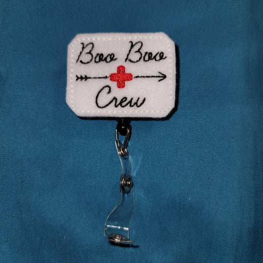Embroidered Boo Boo Crew Badge Reel