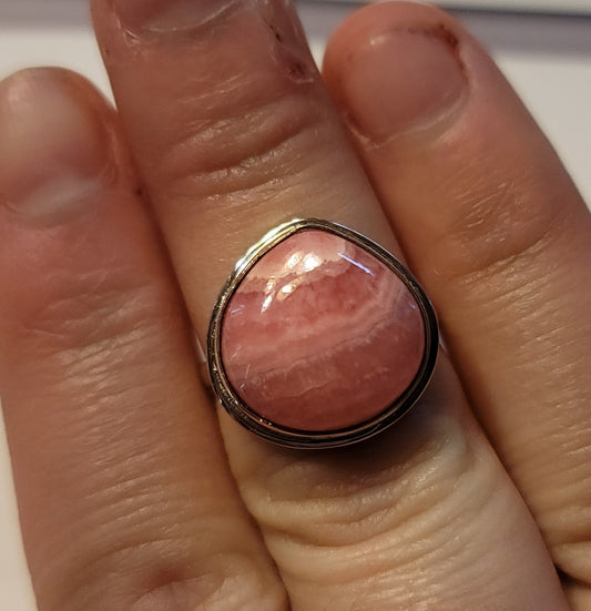 Rhodochrosite Ring Size 7.5