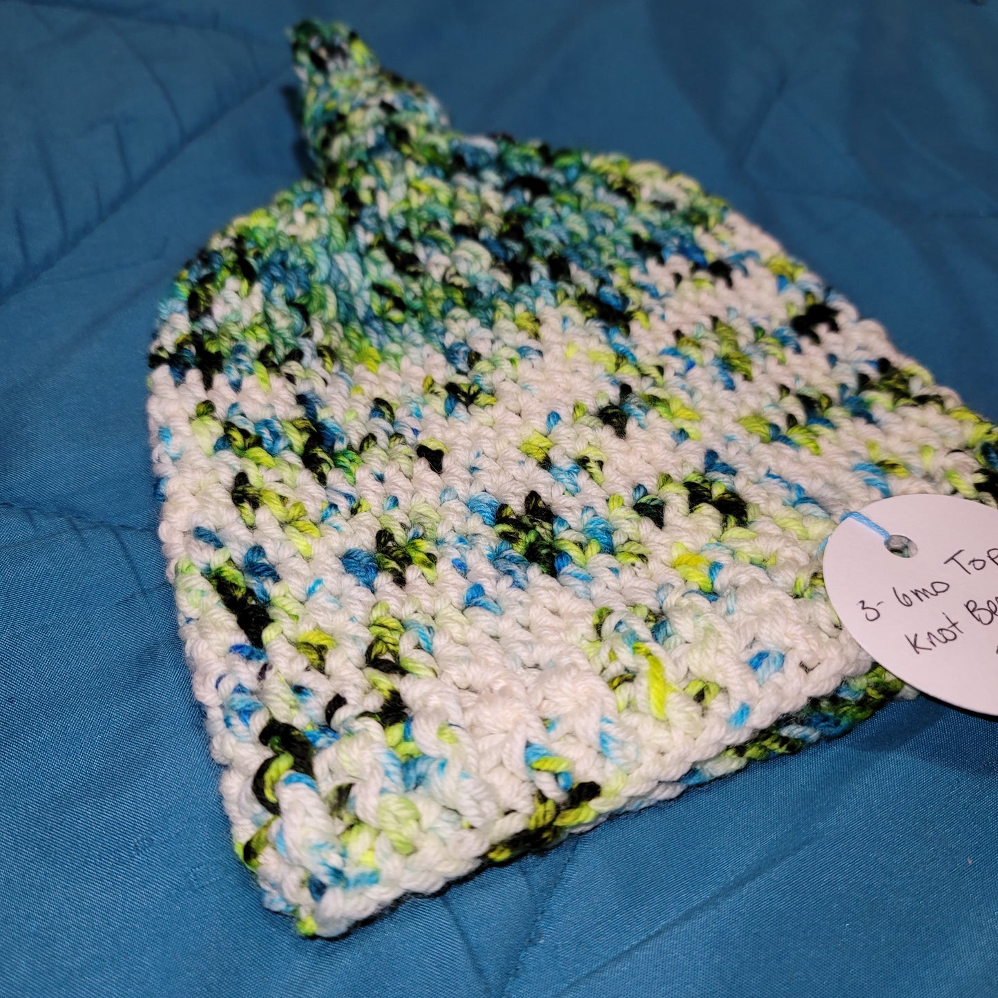 Baby Top Knot Beanie 3-6 Months