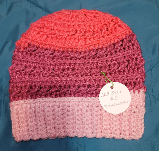 Adult Pink Tones Beanie