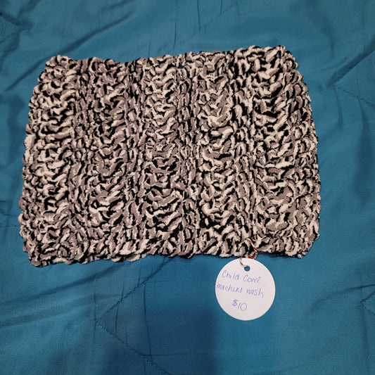 Black, Gray & White Child or Small Adult Cowl