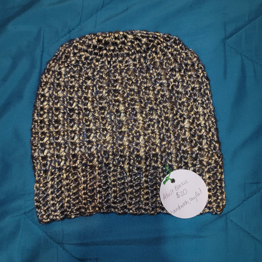 Adult Blue & Gold Star Stitch Beanie