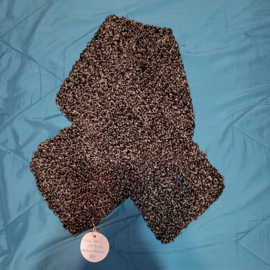 Charcoal Fluffy Child's Scarf