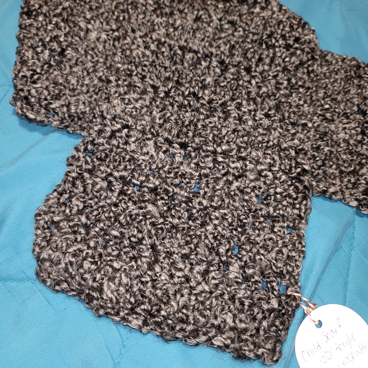 Charcoal Fluffy Child's Scarf
