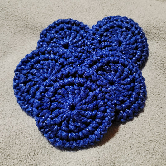 Blue Round Dish Scrubbies
