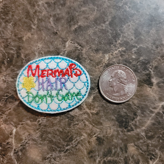 Mermaid Hair Don't Care Feltie Snap Clip