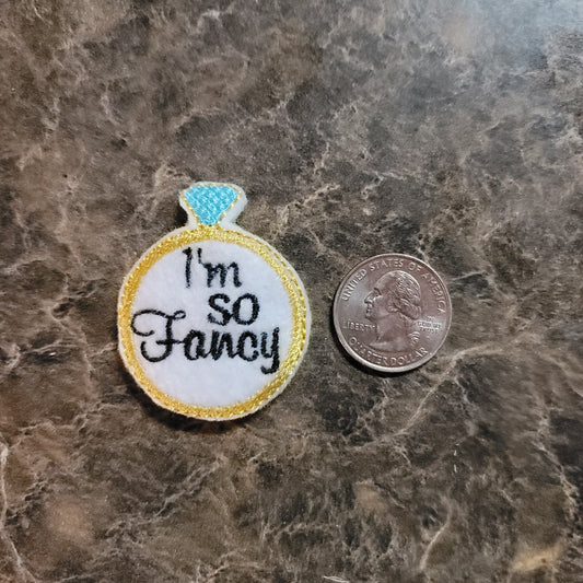I'm So Fancy Ring Feltie Snap Clip