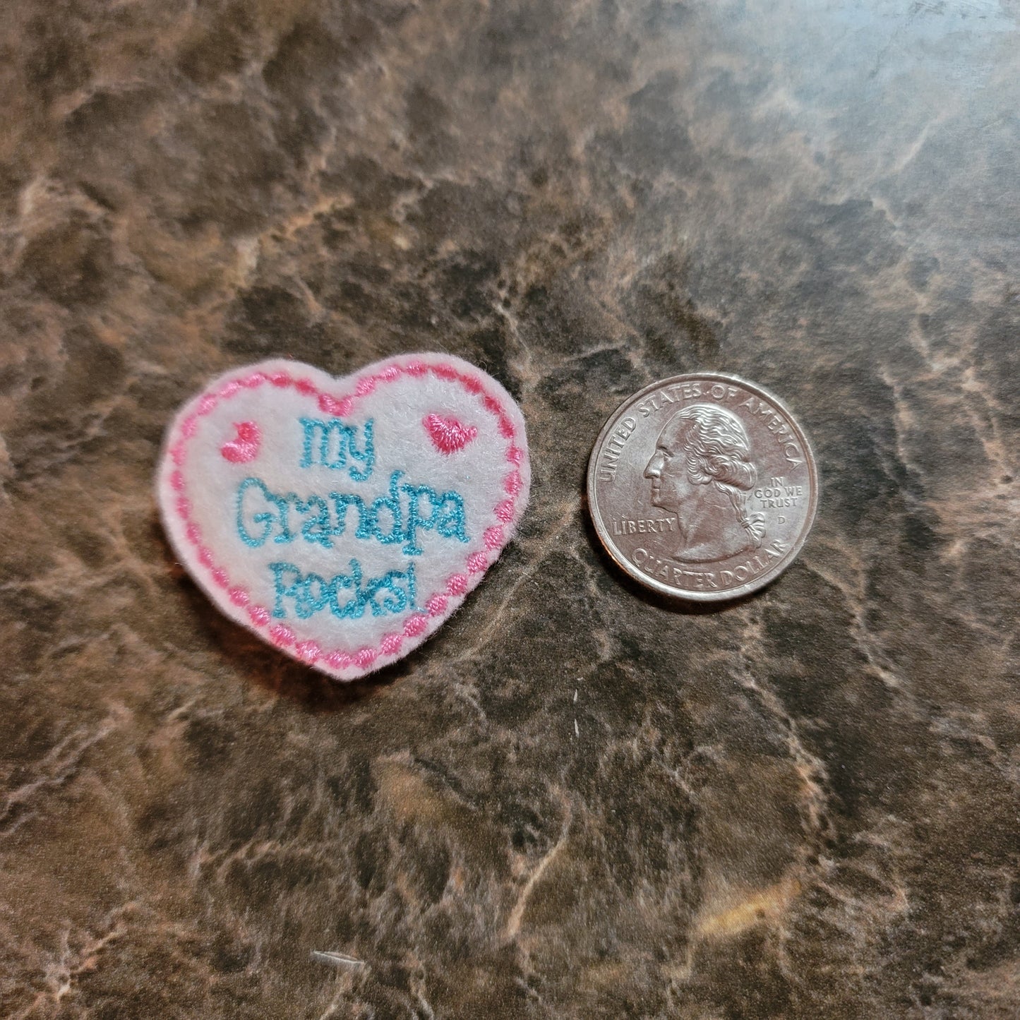 My Grandma Rocks Heart Feltie Snap Clip