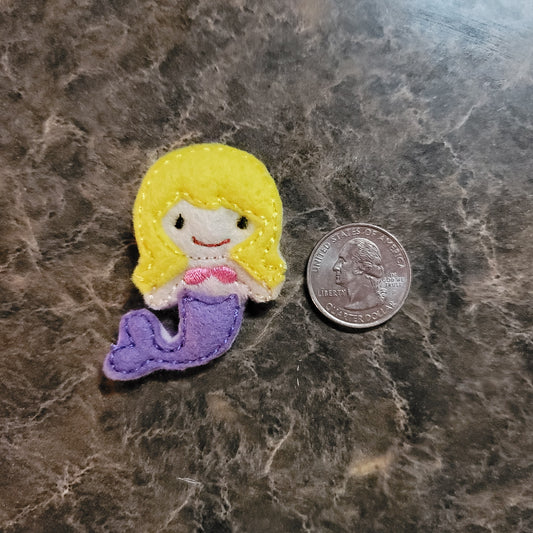 Mermaid Feltie Snap Clip