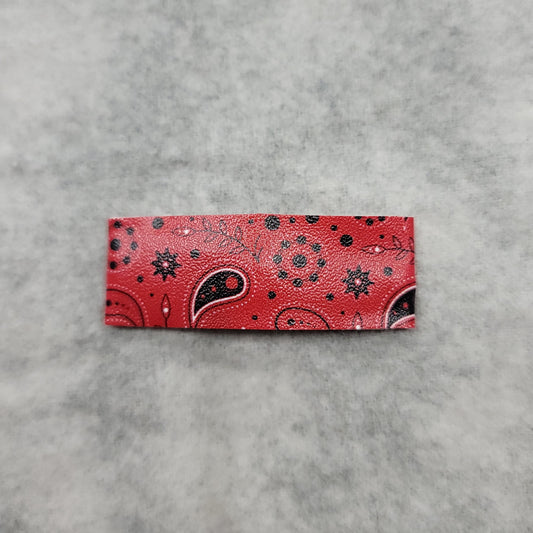 Red Paisley Snap Clip