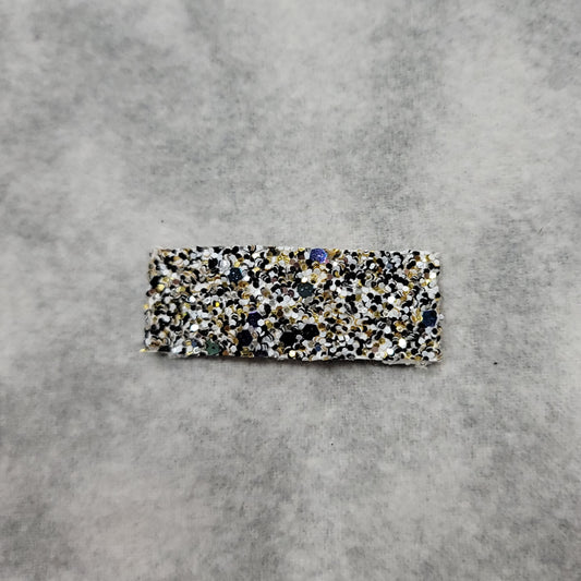 Black & Gold Glitter Snap Clip