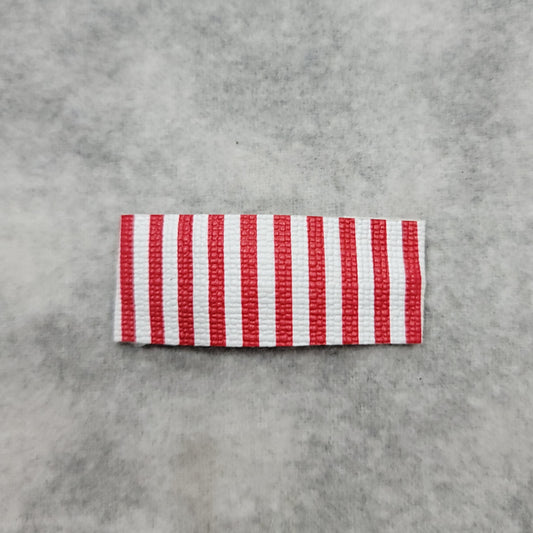 Red & White Vertical Stripe Snap Clip