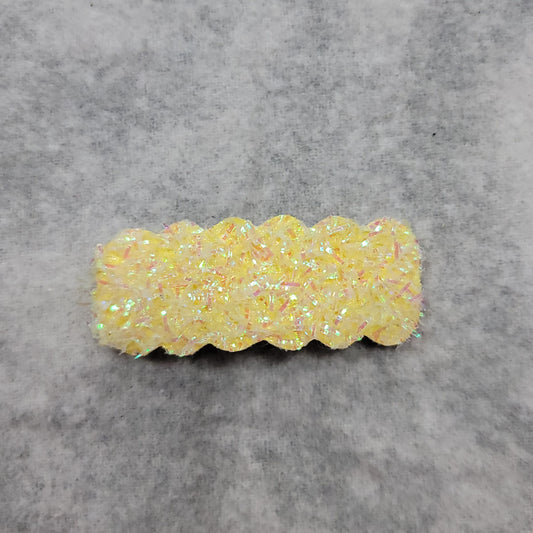 Yellow Glitter Snap Clip