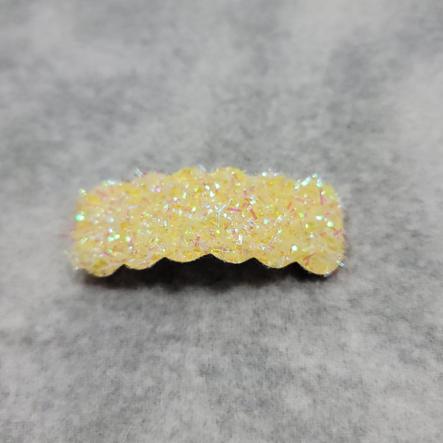 Yellow Glitter Snap Clip