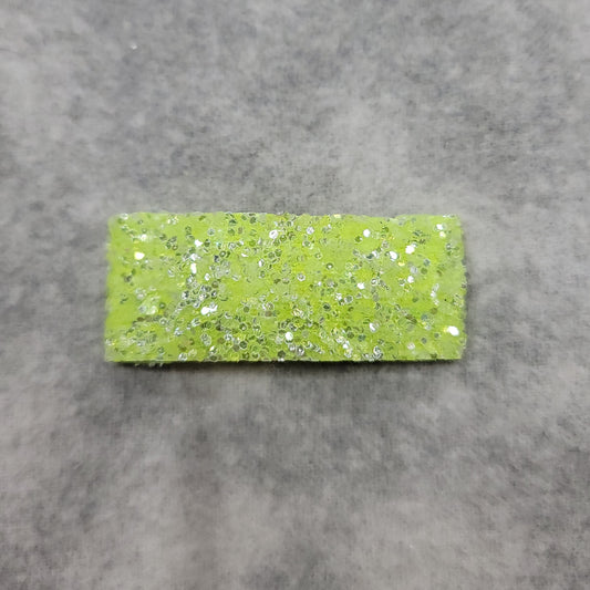 Neon Yellow Glitter Snap Clip