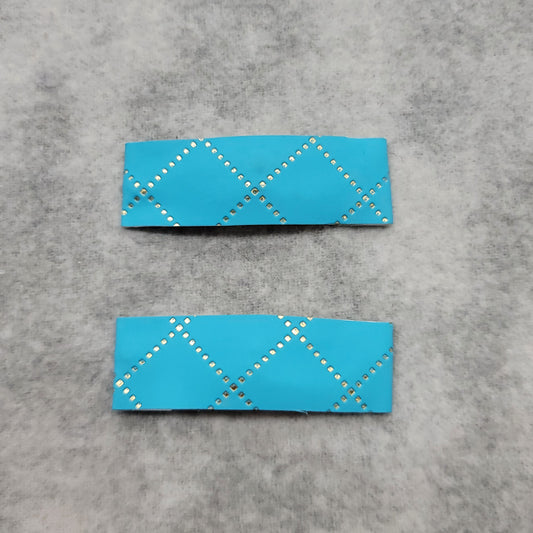Sky Blue & Gold Snap Clip