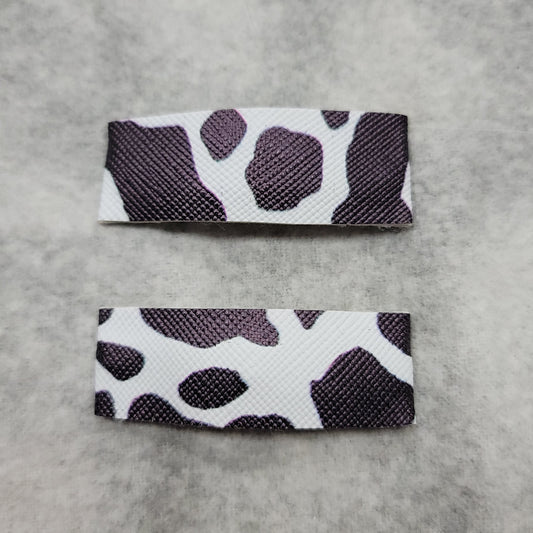 Cow Print Snap Clip