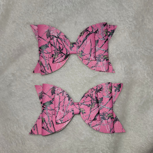 Pink Tree Camo Bow