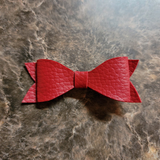 Red Textured Bow