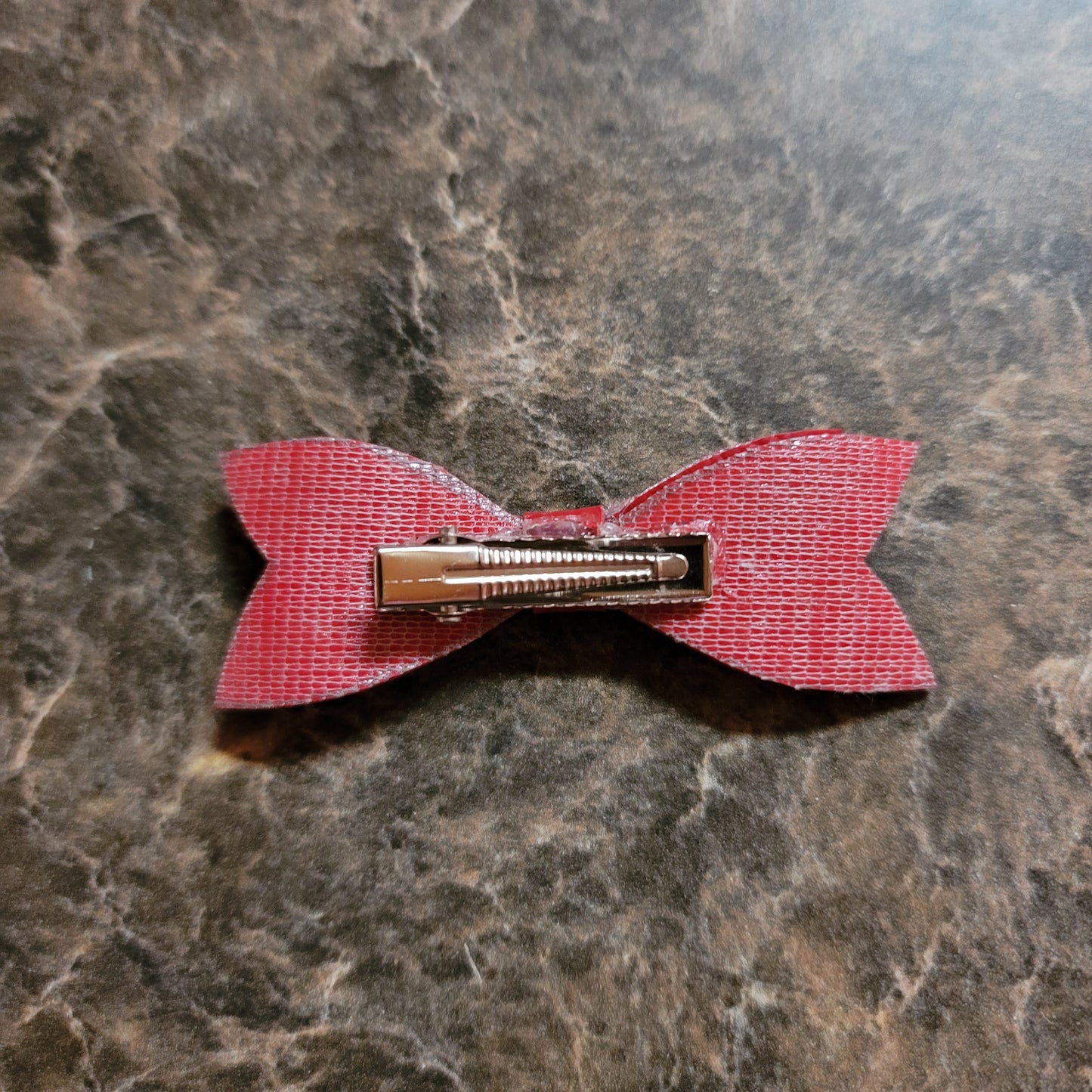 Red Textured Bow