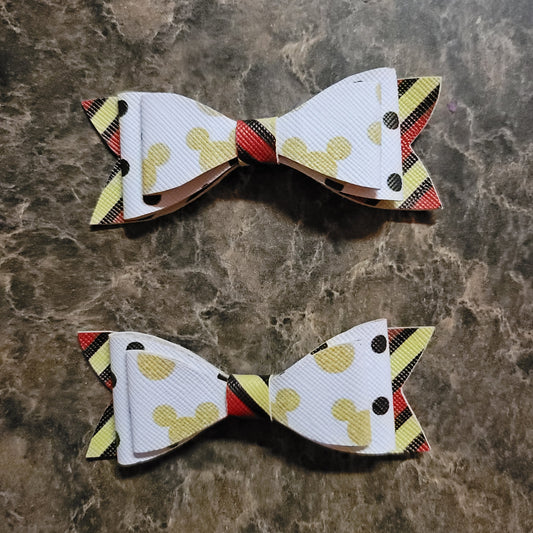 Gold Mickey Mouse Double Stack Bows