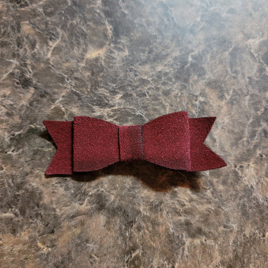 Burgundy Velour Bow