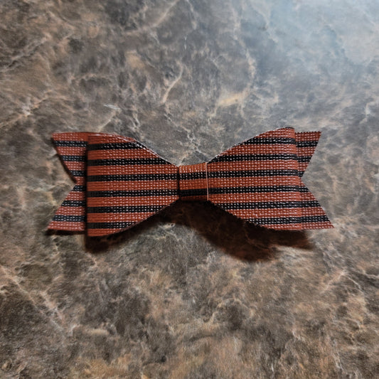 Brown & Black Stripe Bow