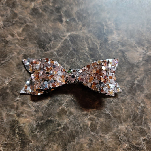 Gold & Silver Chunky Glitter Bow
