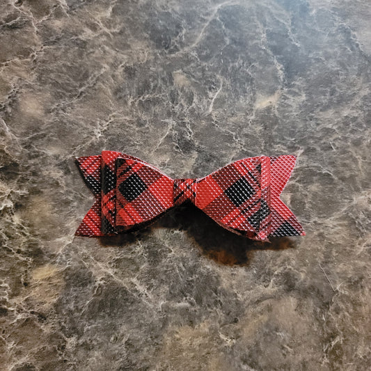 Red Plaid Bow