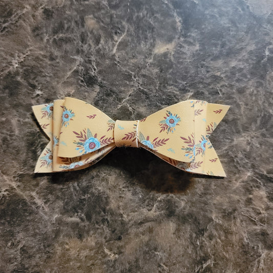 Light Yellow Floral Bow