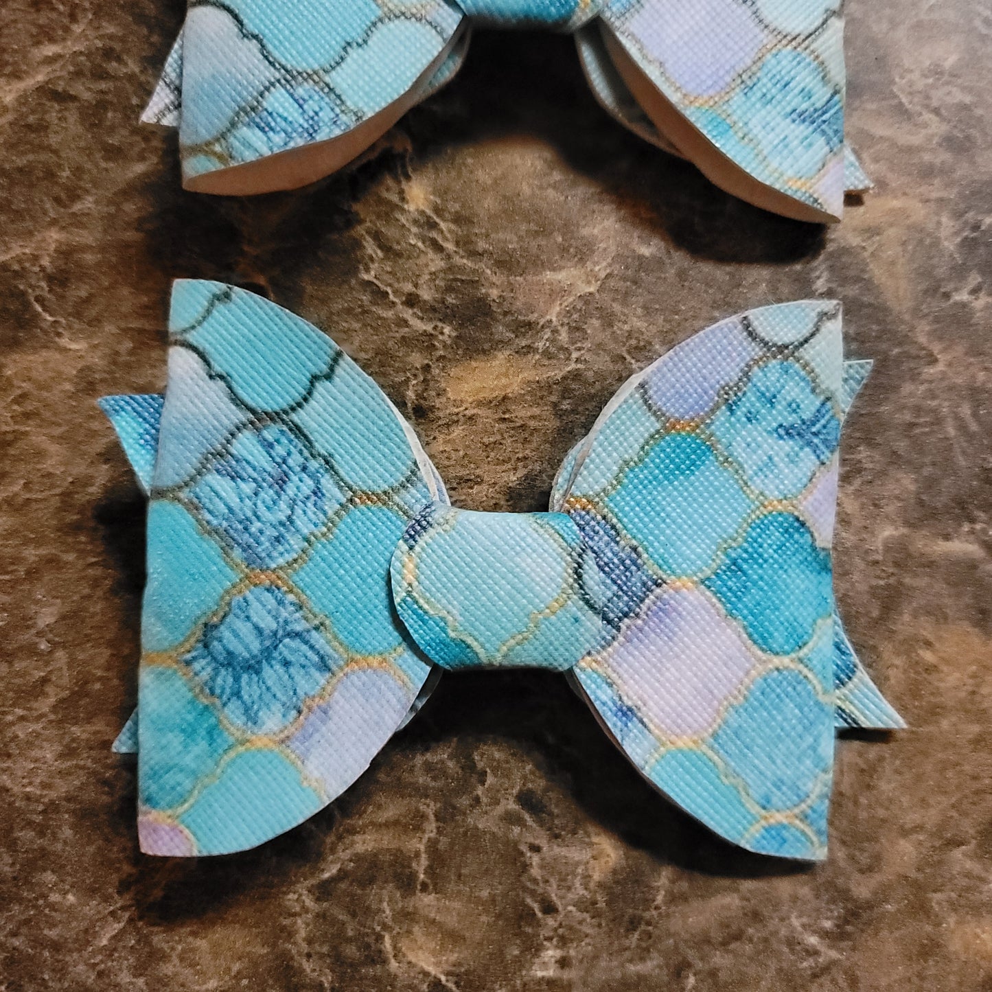 Blue Mermaid Scale Bow