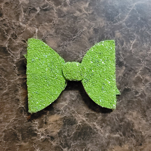 Bright Green Glitter Bow