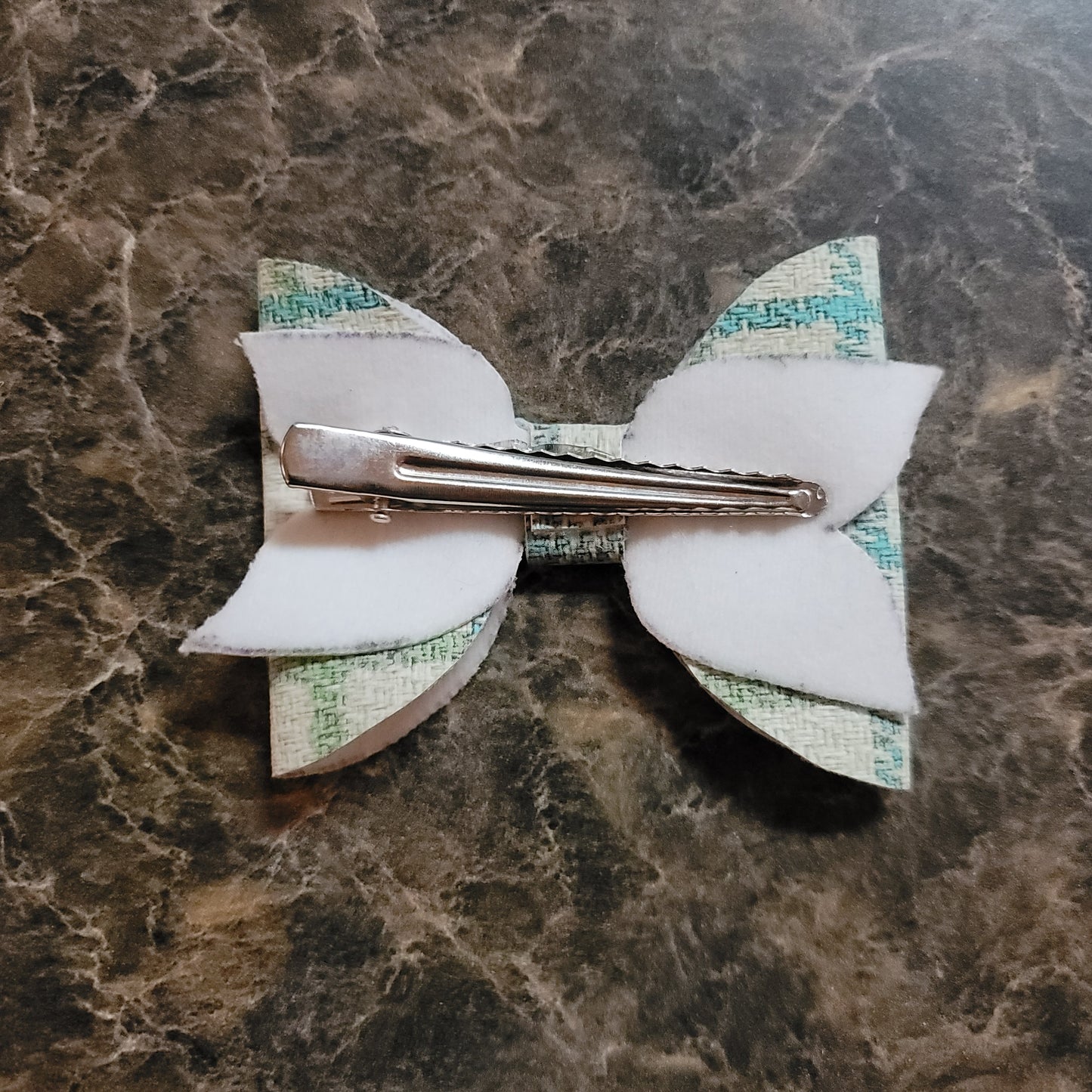 Light Green Plaid Bow