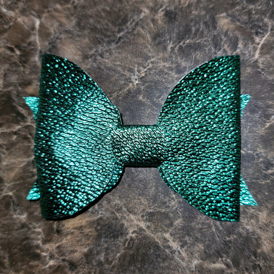 Medium Green Metallic Bow