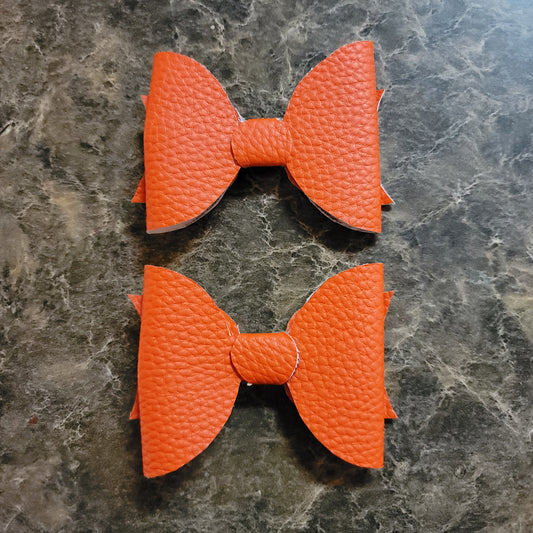 Orange Textured Bow