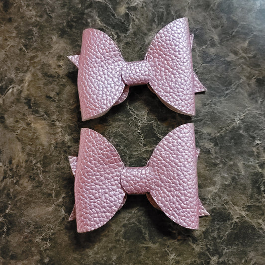 Pink Metallic Textured Bow