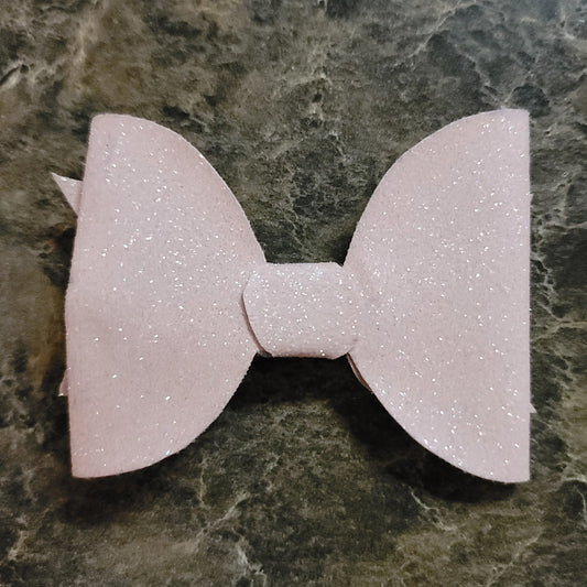 Light Pink Glitter Bow