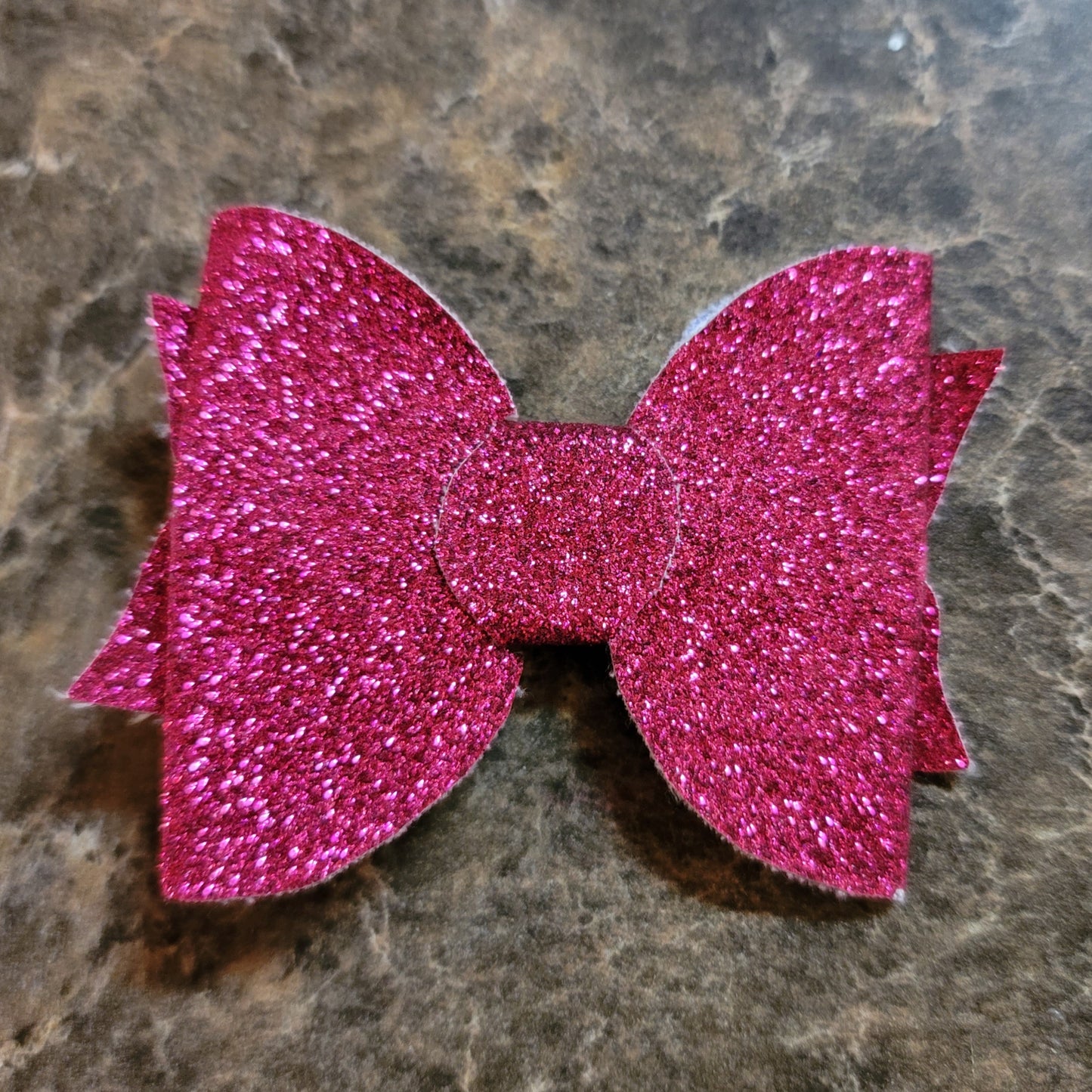 Dark Pink Glitter Bow