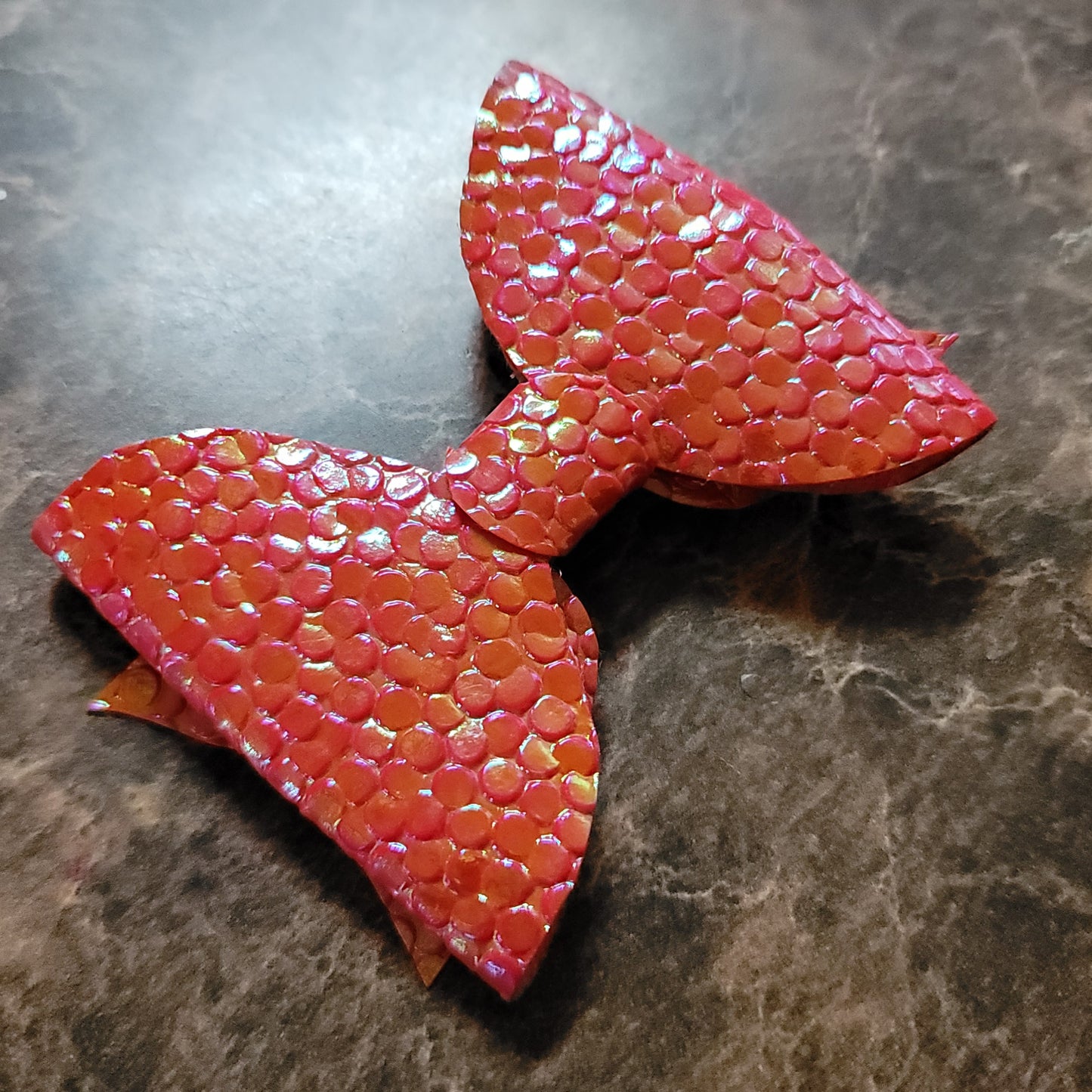 Orange & Pink Textured Bow