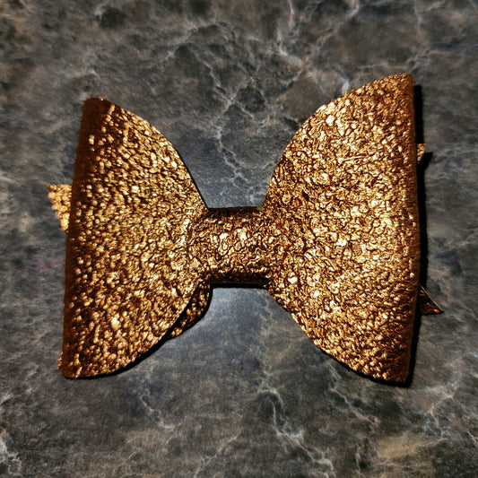 Dark Orange Metallic Bow