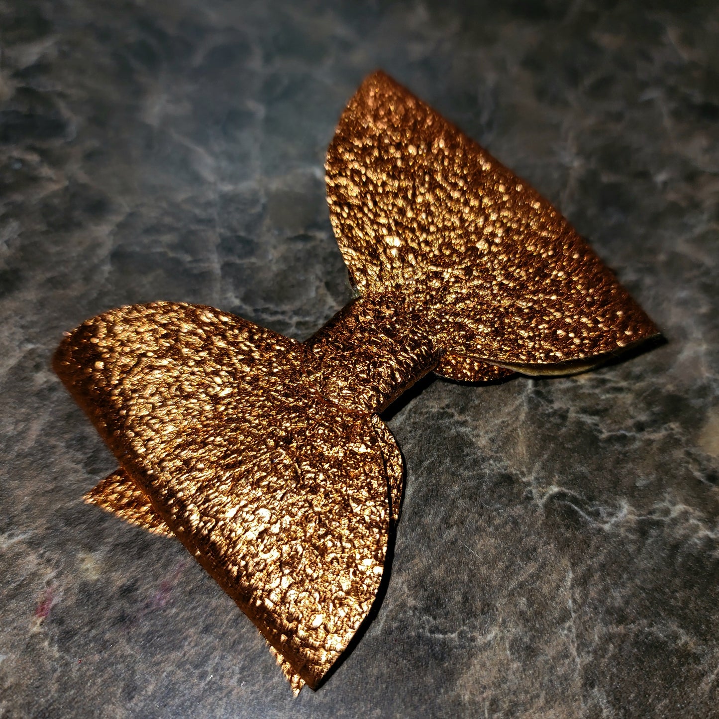 Dark Orange Metallic Bow