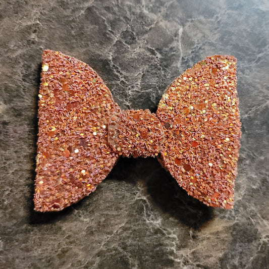 Orange Glitter Bow