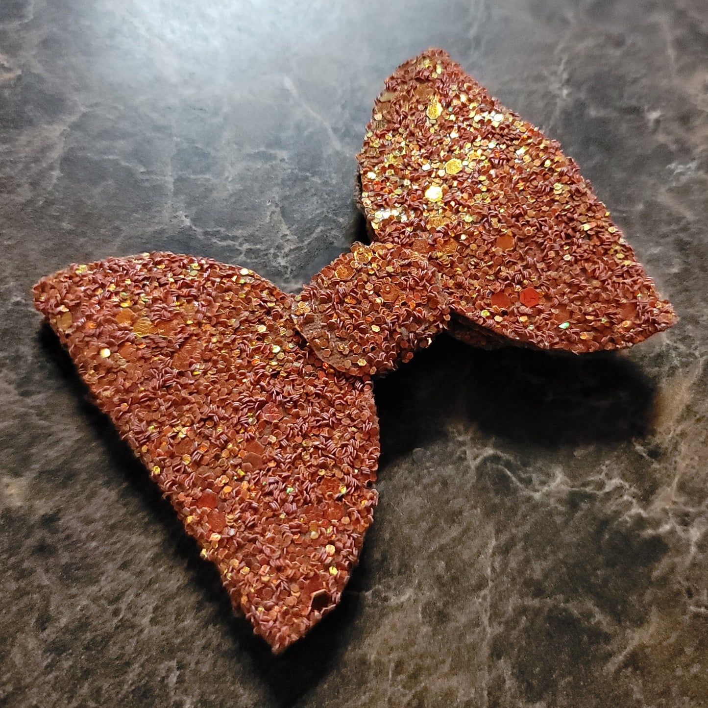 Orange Glitter Bow