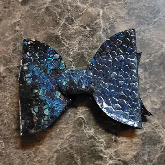 Black Color Shifting Textured Bow