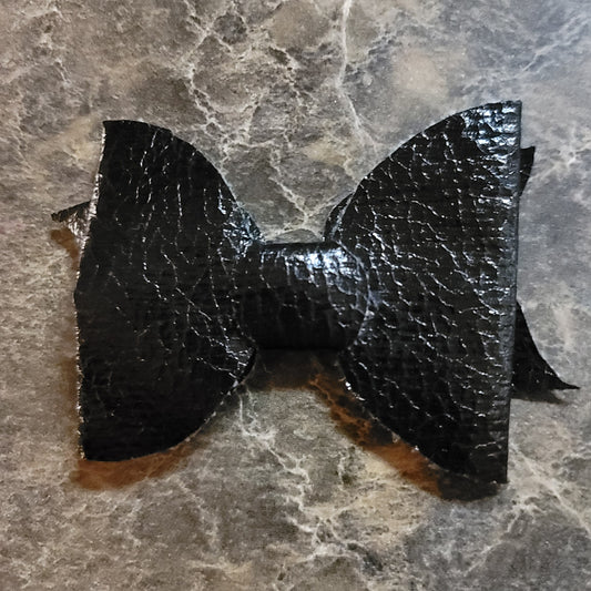 Black Textured Bow