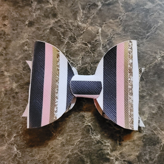 Multicolor Stripe Bow