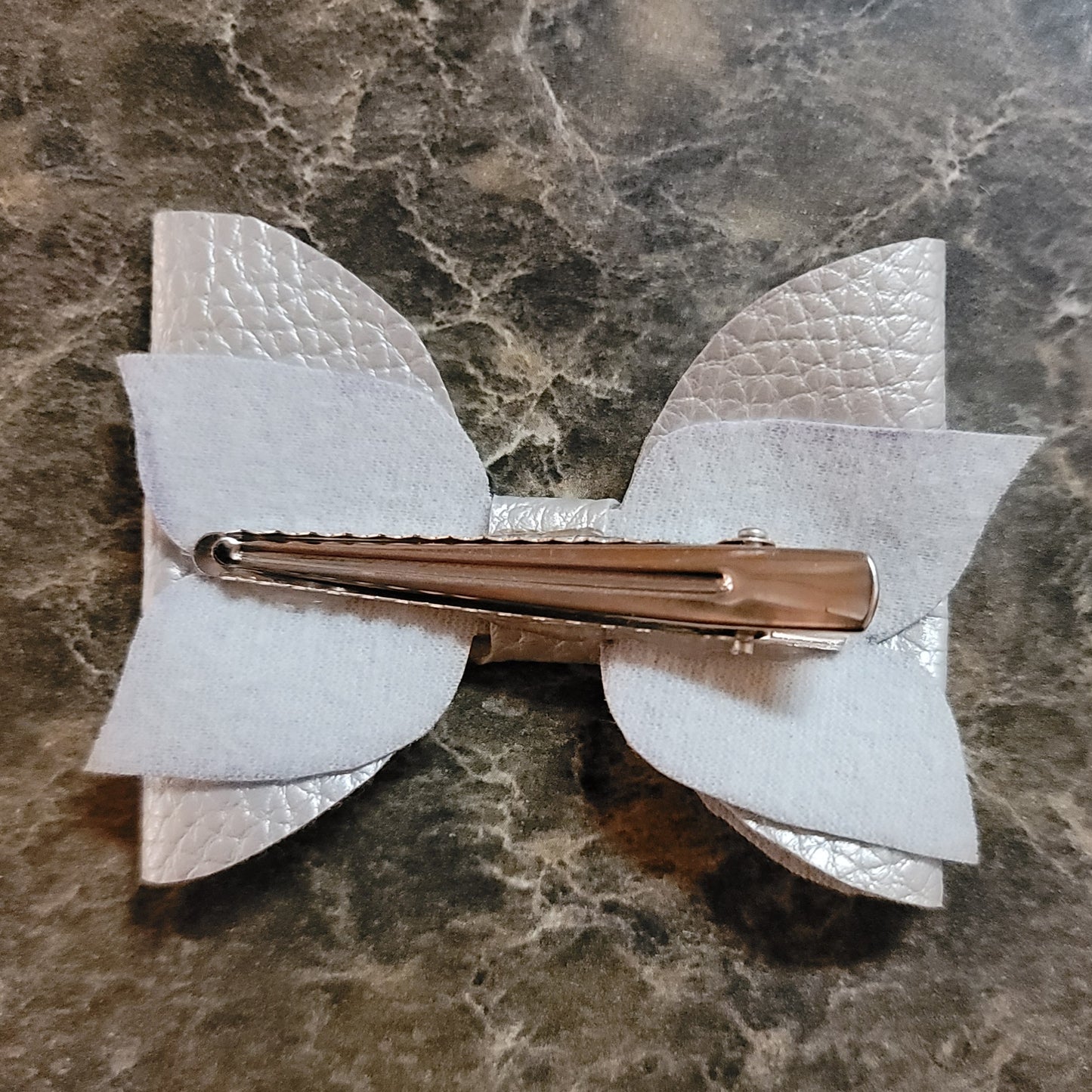 Silver Textured Bow