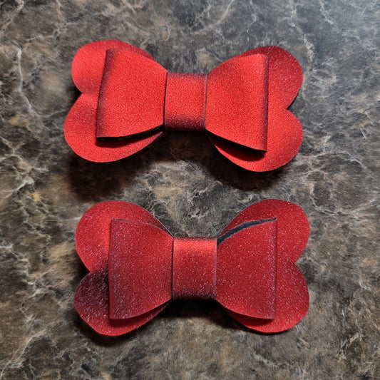 Red Metallic Bow