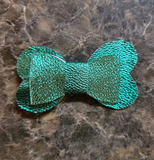 Green Metallic Bow